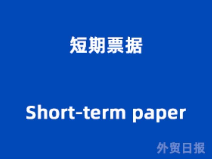 短期票据（short-term paper）