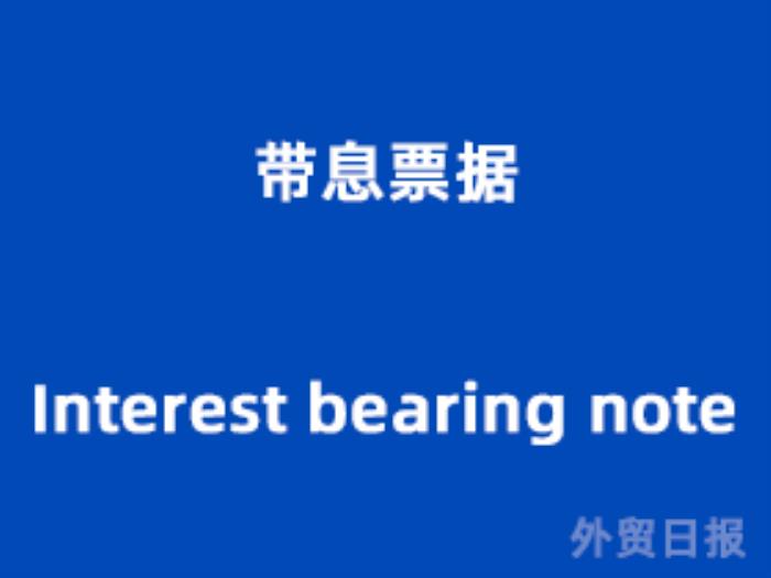带息票据（Interest bearing note）