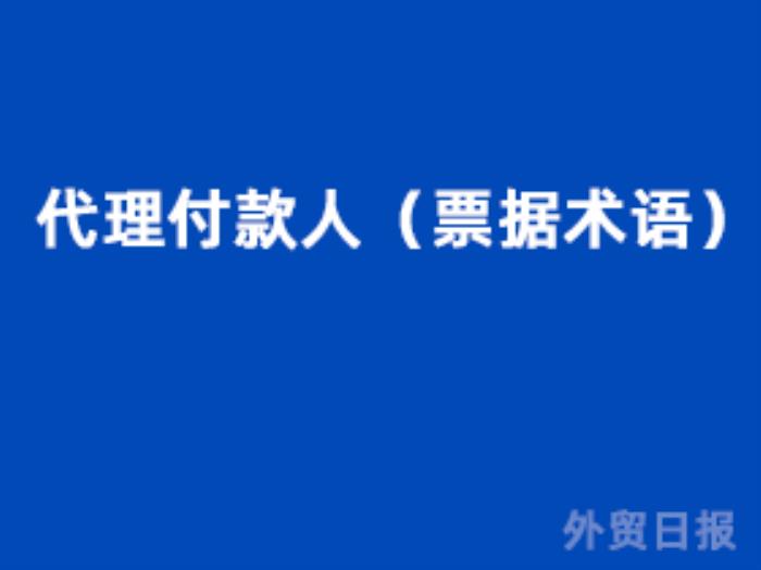 代理付款人（票据术语）