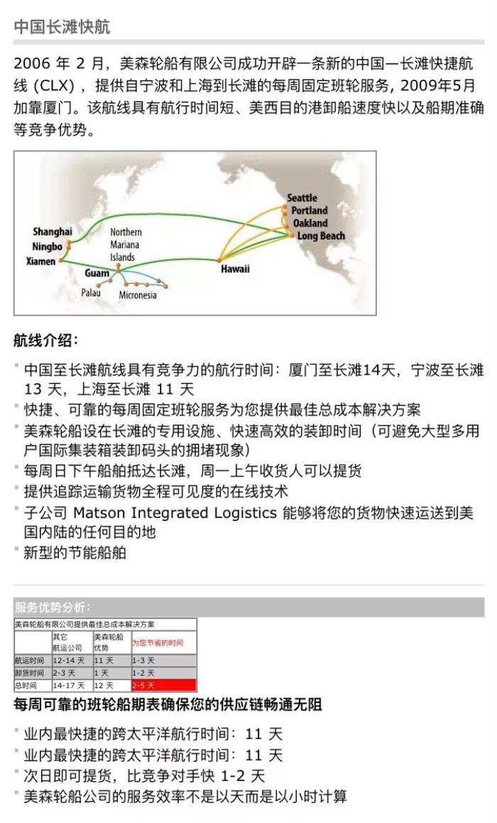 问：深圳有美森快船吗，时效如何？