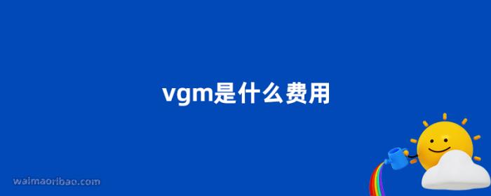 vgm是什么费用