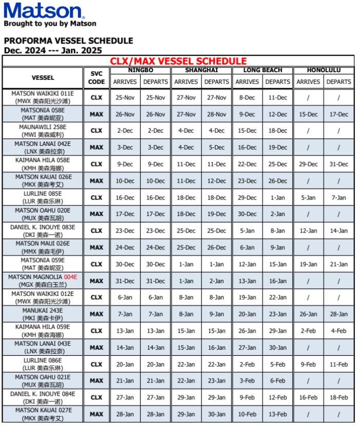 2024美森快船去年过年停运时间